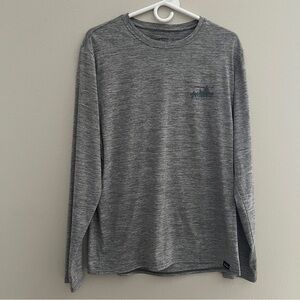 Patagonia Logo Long Sleeved T-Shirt Medium M Gravel Heather